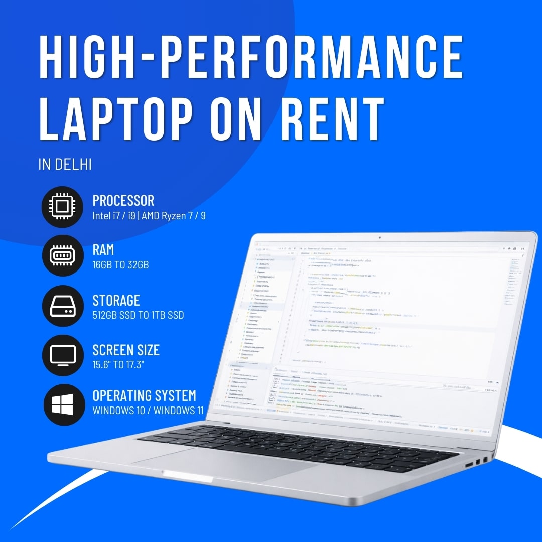 High Performance Laptop on Rent in Delhi
