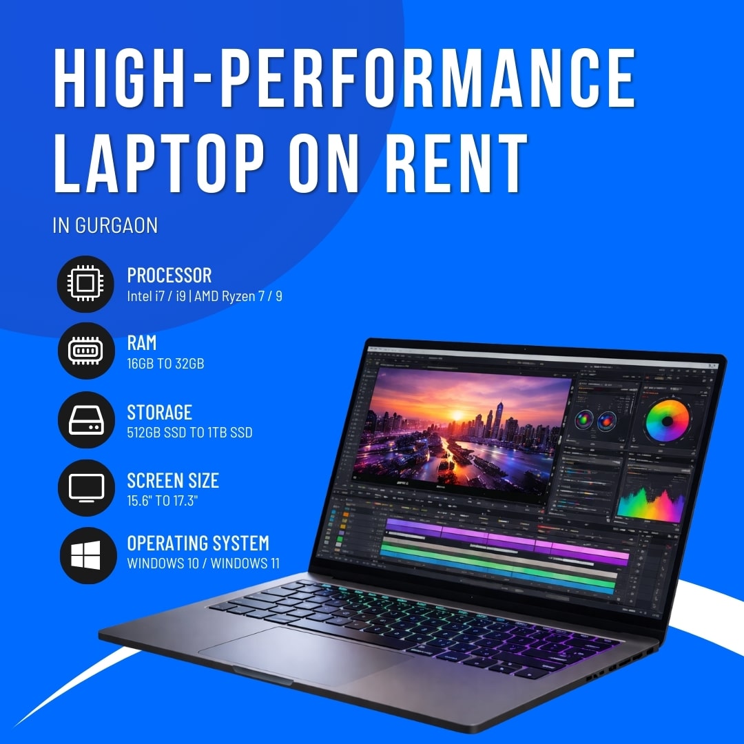 High-Performance Laptop on Rent in Gurgaon