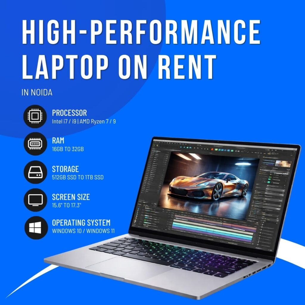 High Performance Laptop on Rent in Noida