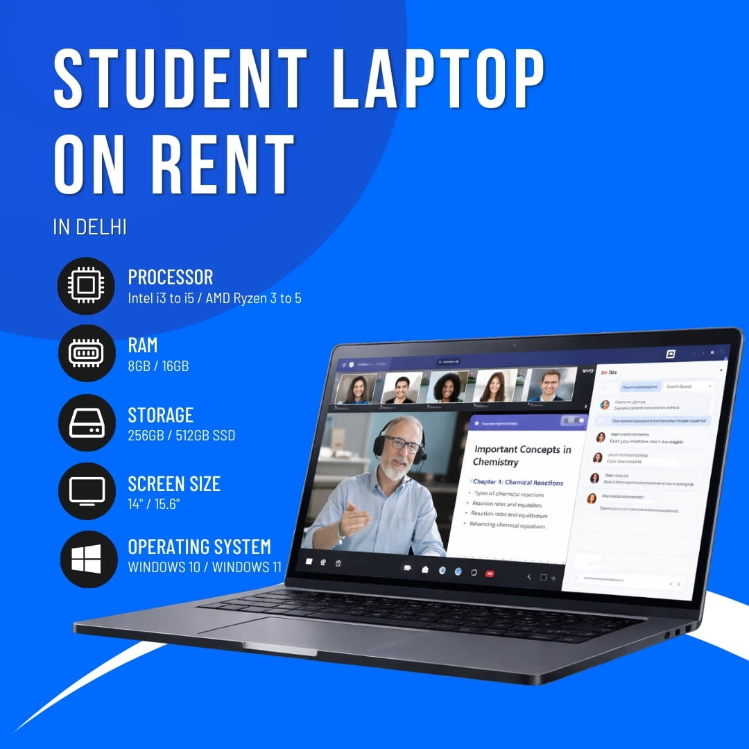 Student Laptop on Rent in Delhi
