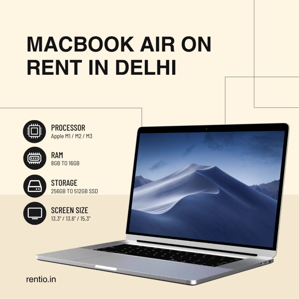 MacBook Air on Rent in Delhi