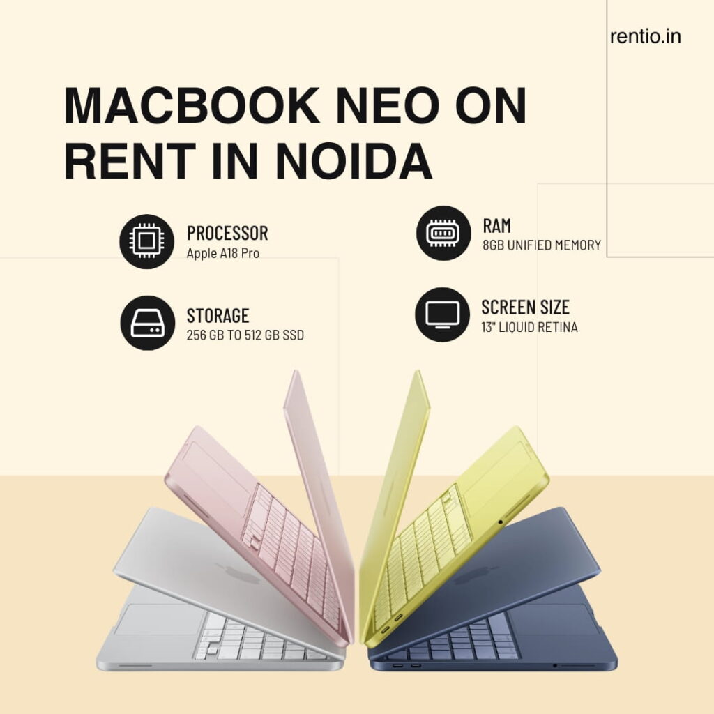 Apple MacBook Neo on Rent in Noida