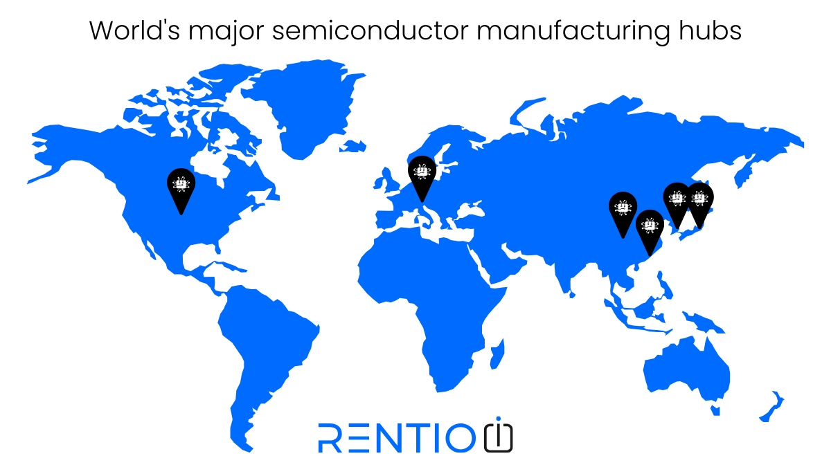 world's major semiconductor manufacturing hubs