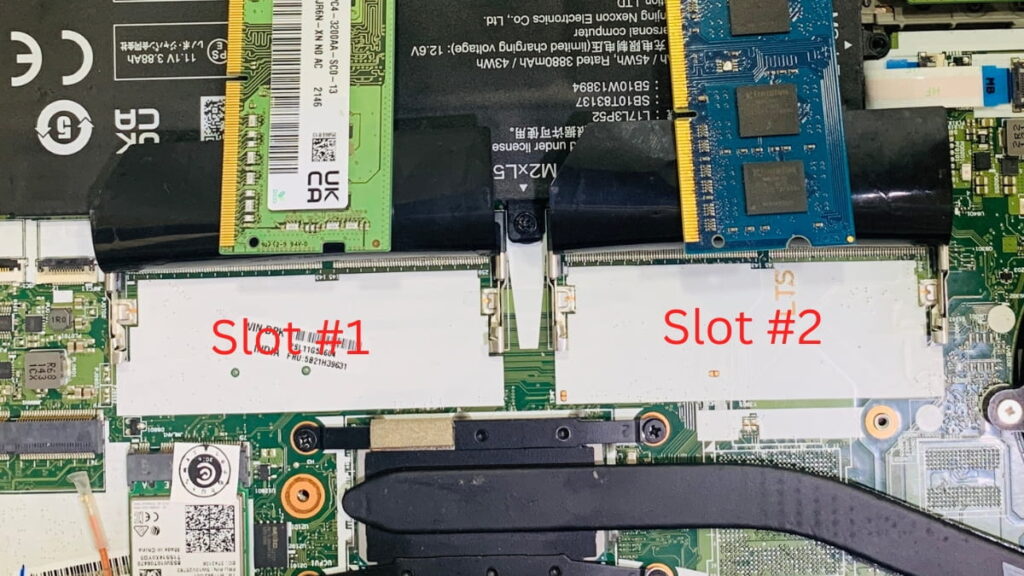 Picture Showing laptop RAM slots