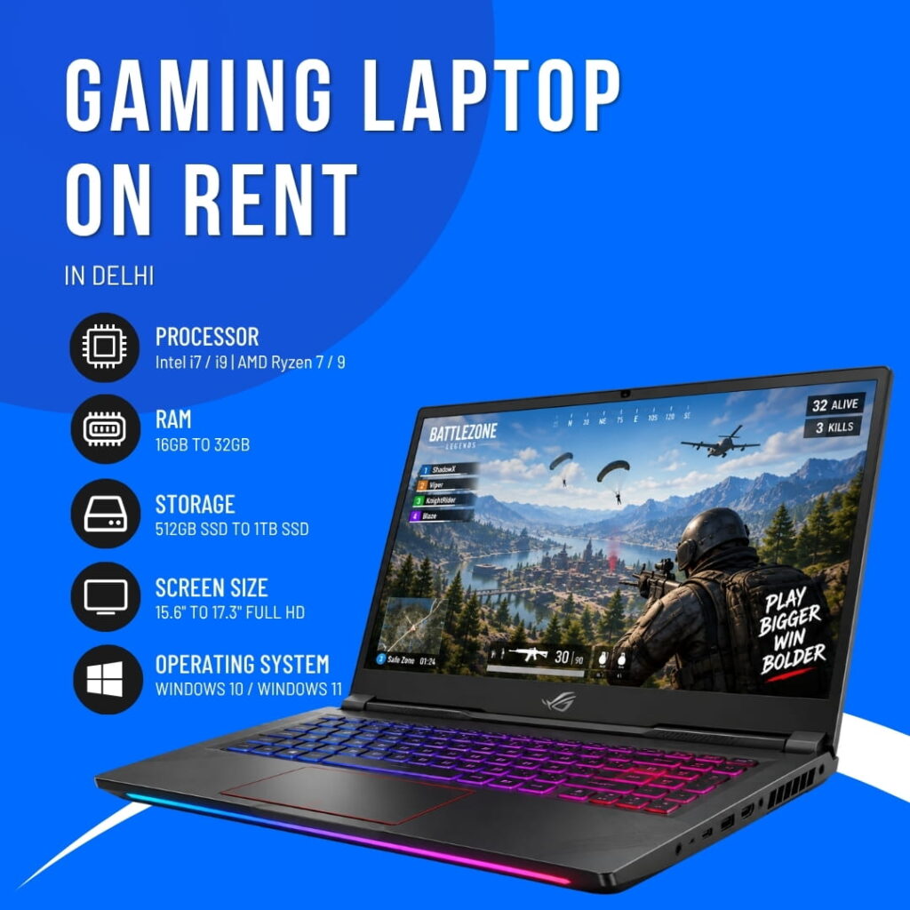 Gaming Laptop Rental in Delhi