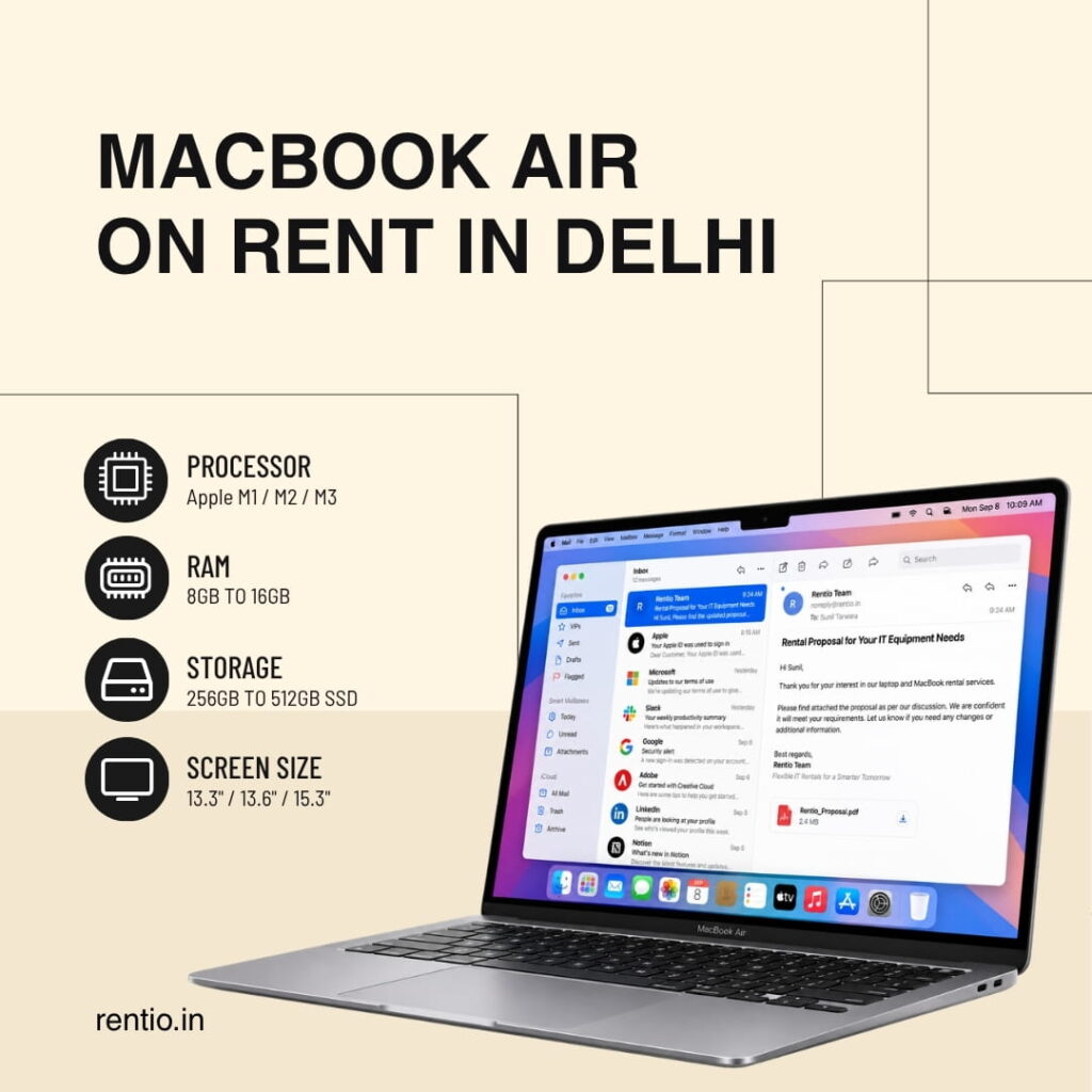 MacBook Air Rental Delhi